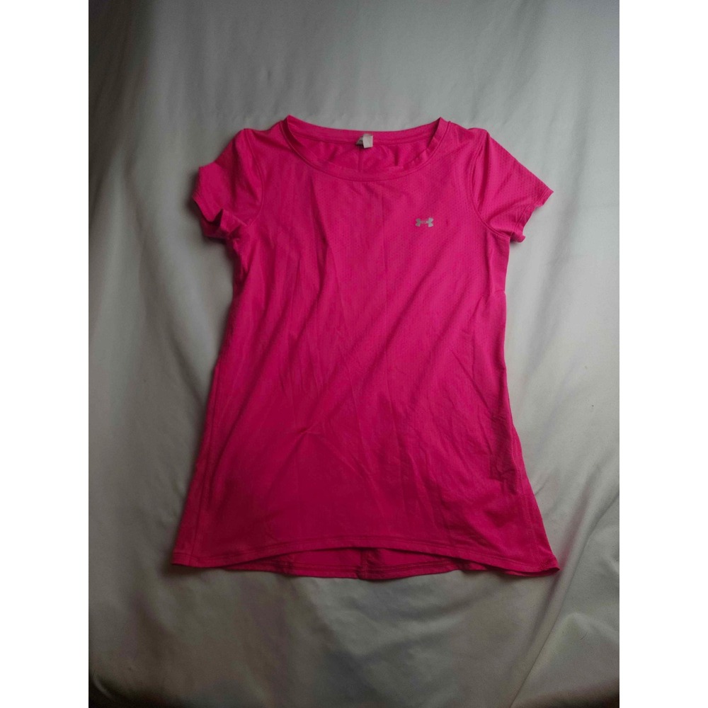 Under Armour HeatGear Pink Short Sleeve‎ Athletic Training Shirt Womens XS